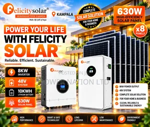10kwh 8kva 48v Felicity Megasun Hybrid/ Lithium Solar System Full Kit