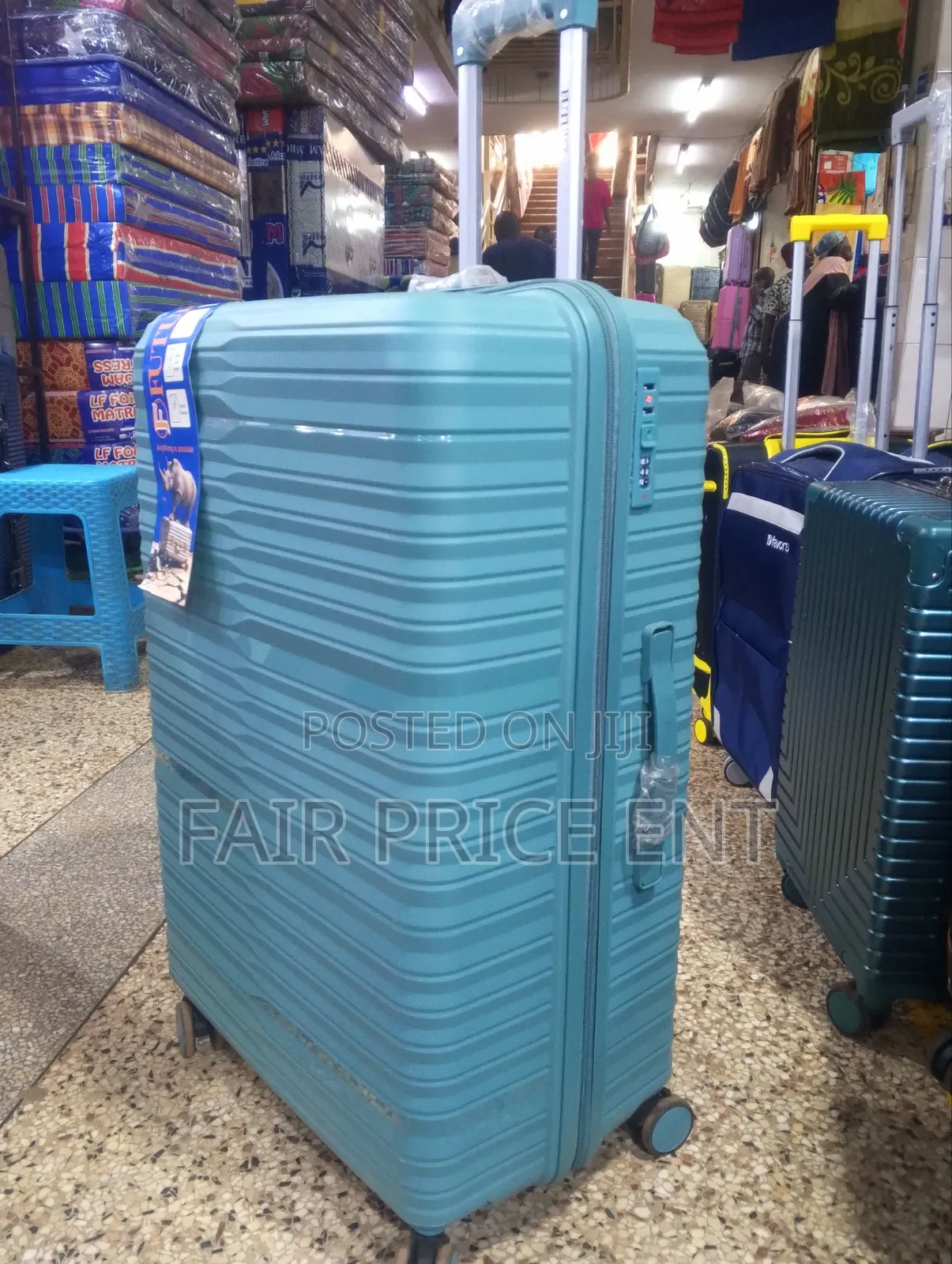 Rubber Plastic Suitcase. Large.( Blue)