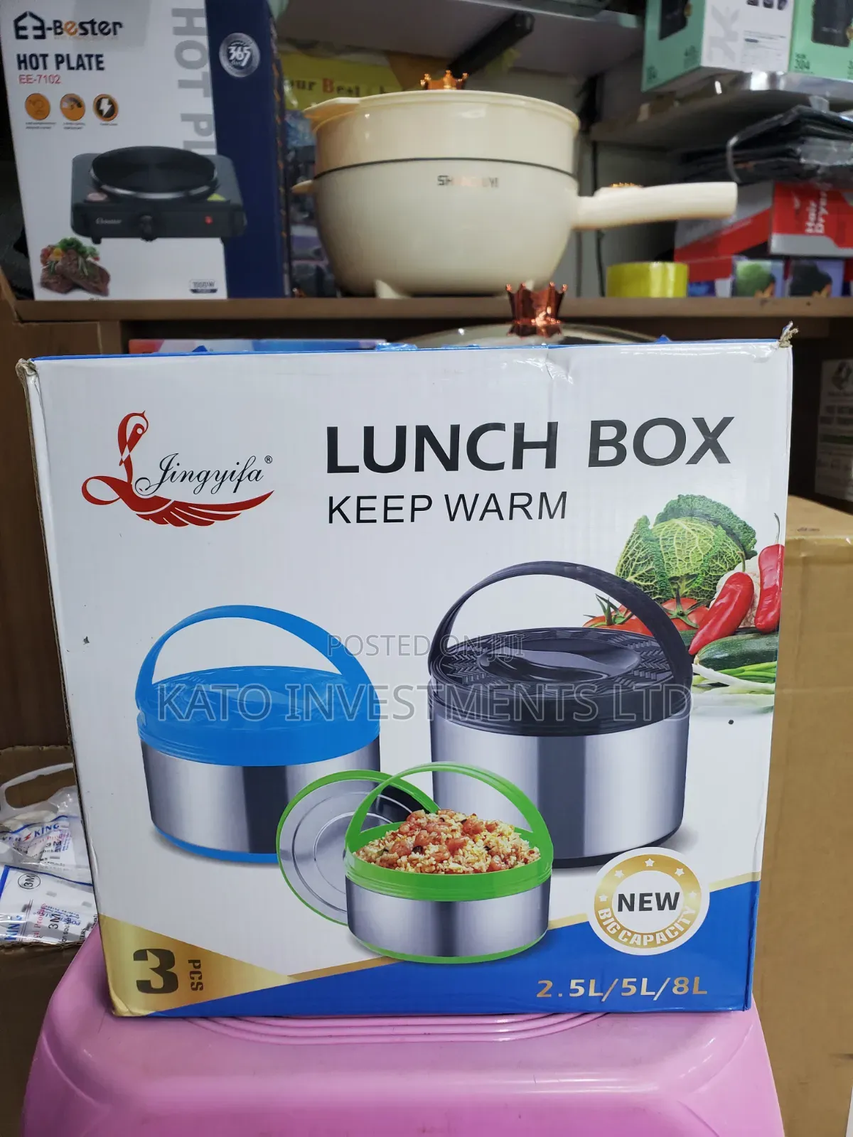 Jingyifa 3-Piece Keep Warm Thermal Lunch Box Set