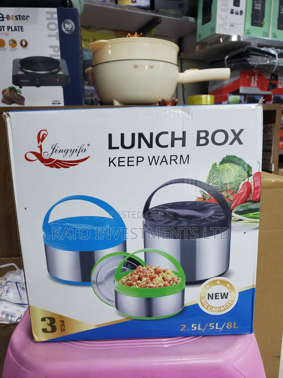 Jingyifa 3-Piece Keep Warm Thermal Lunch Box Set