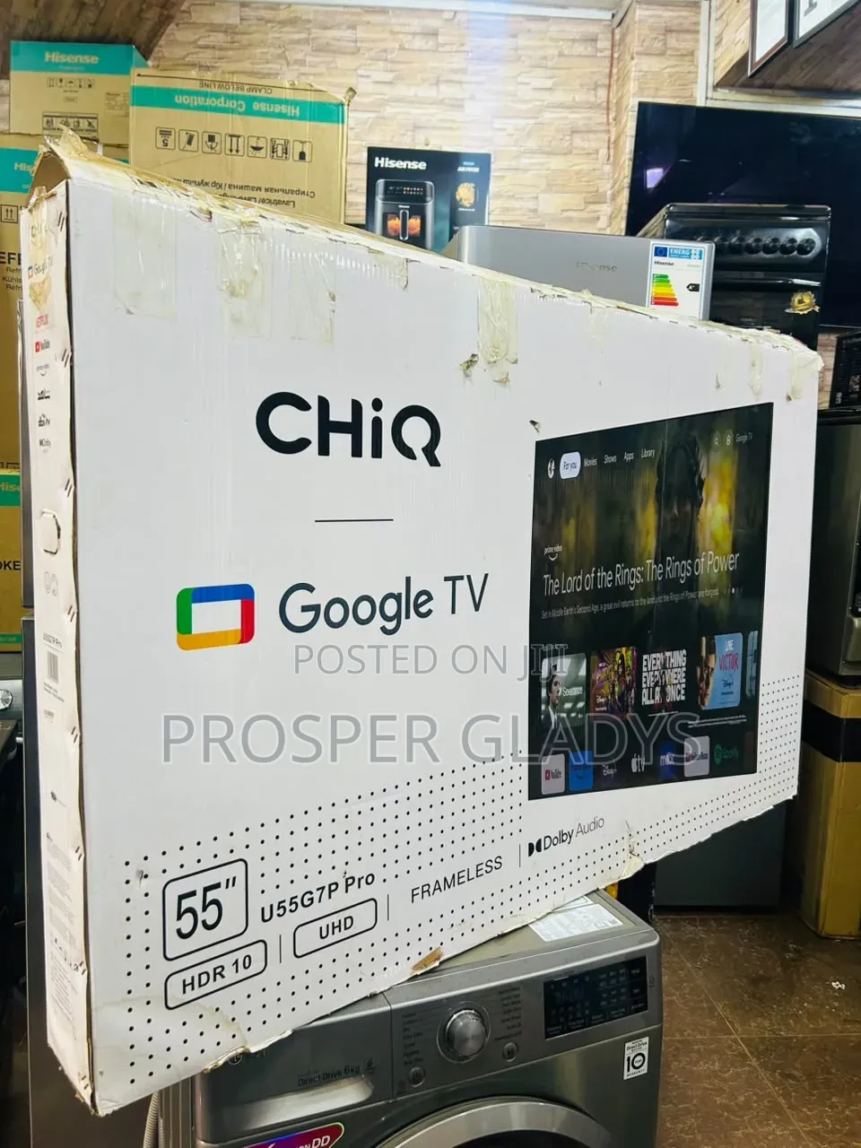 55 Chiq Smart Android Google Flat Screen Flameless