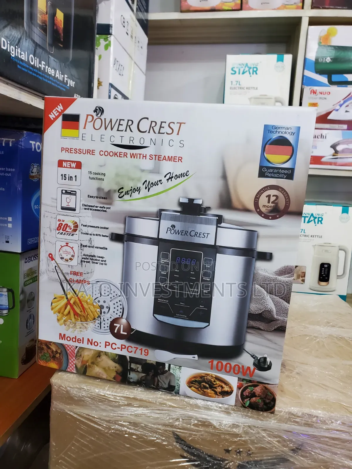Power Crest 7-Liter 15-in-1 Electric Pressure Cooker With Steamer