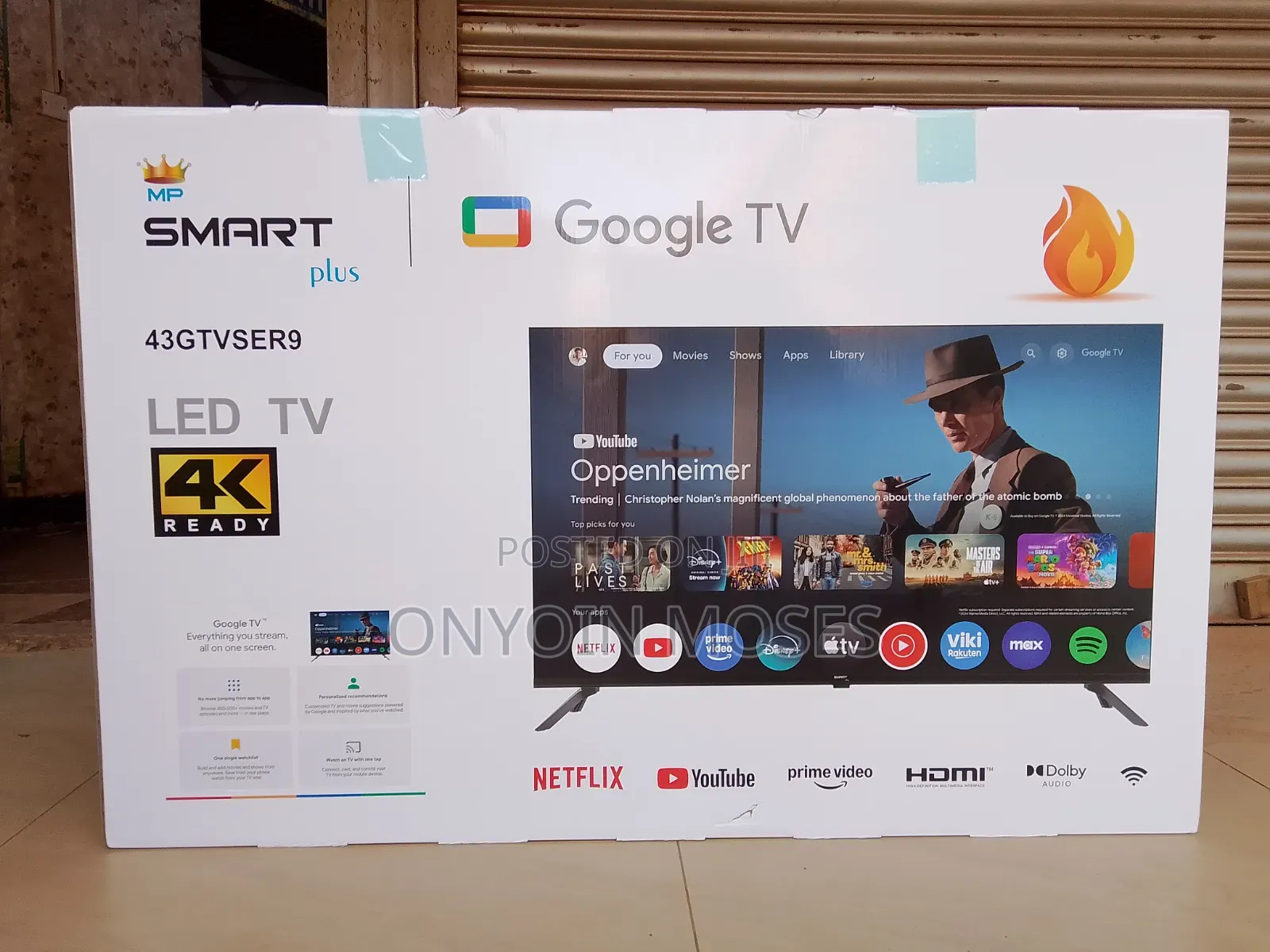 43" Smart Plus Google TV With Inbuilt Free to Air Decoder
