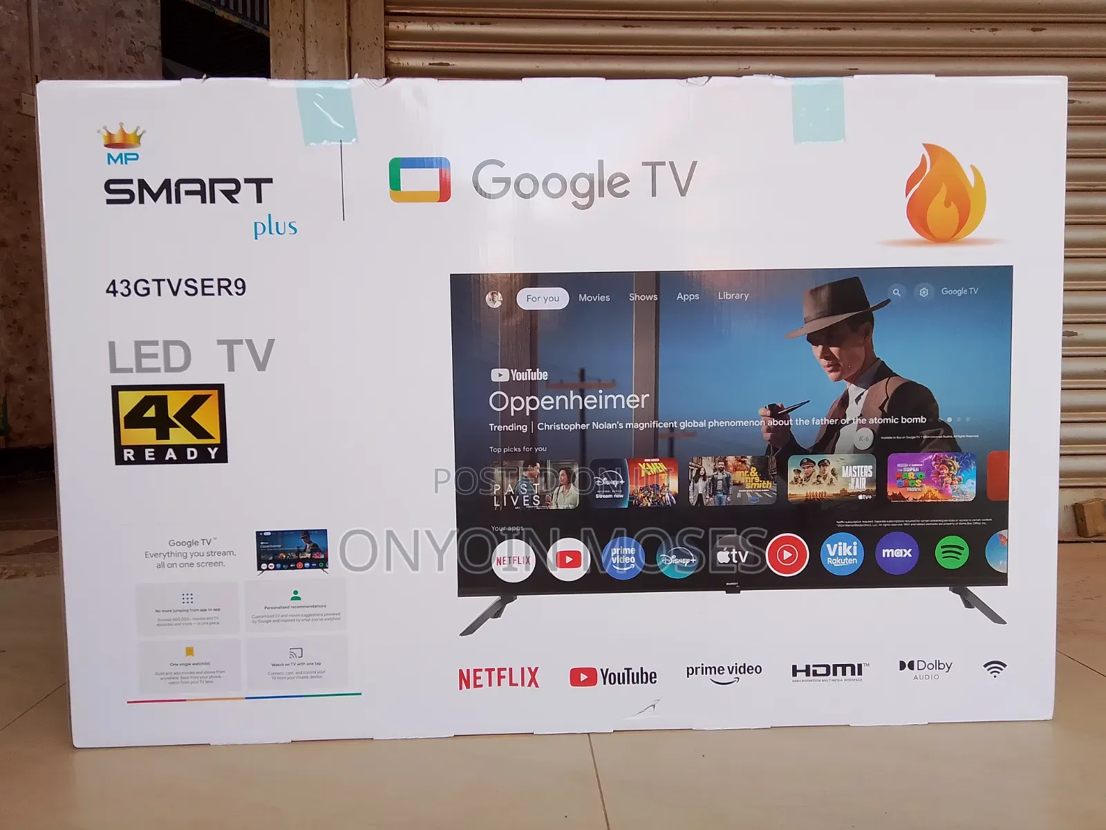 43" Smart Plus Google TV With Inbuilt Free to Air Decoder