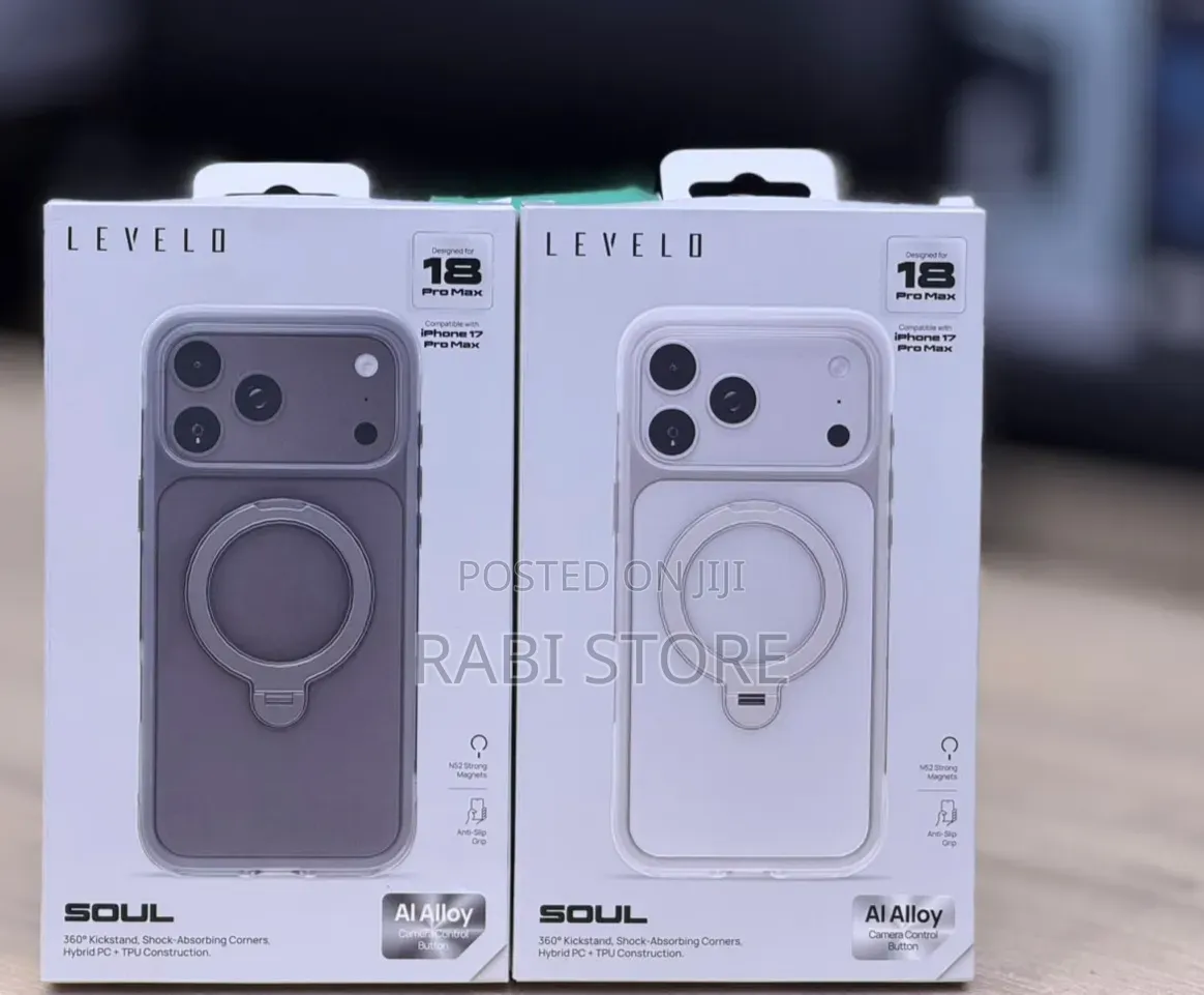 Levelo Soul TPU+PC Case iPhone 18 Pro Max / 17 Pro Max Black, Silver