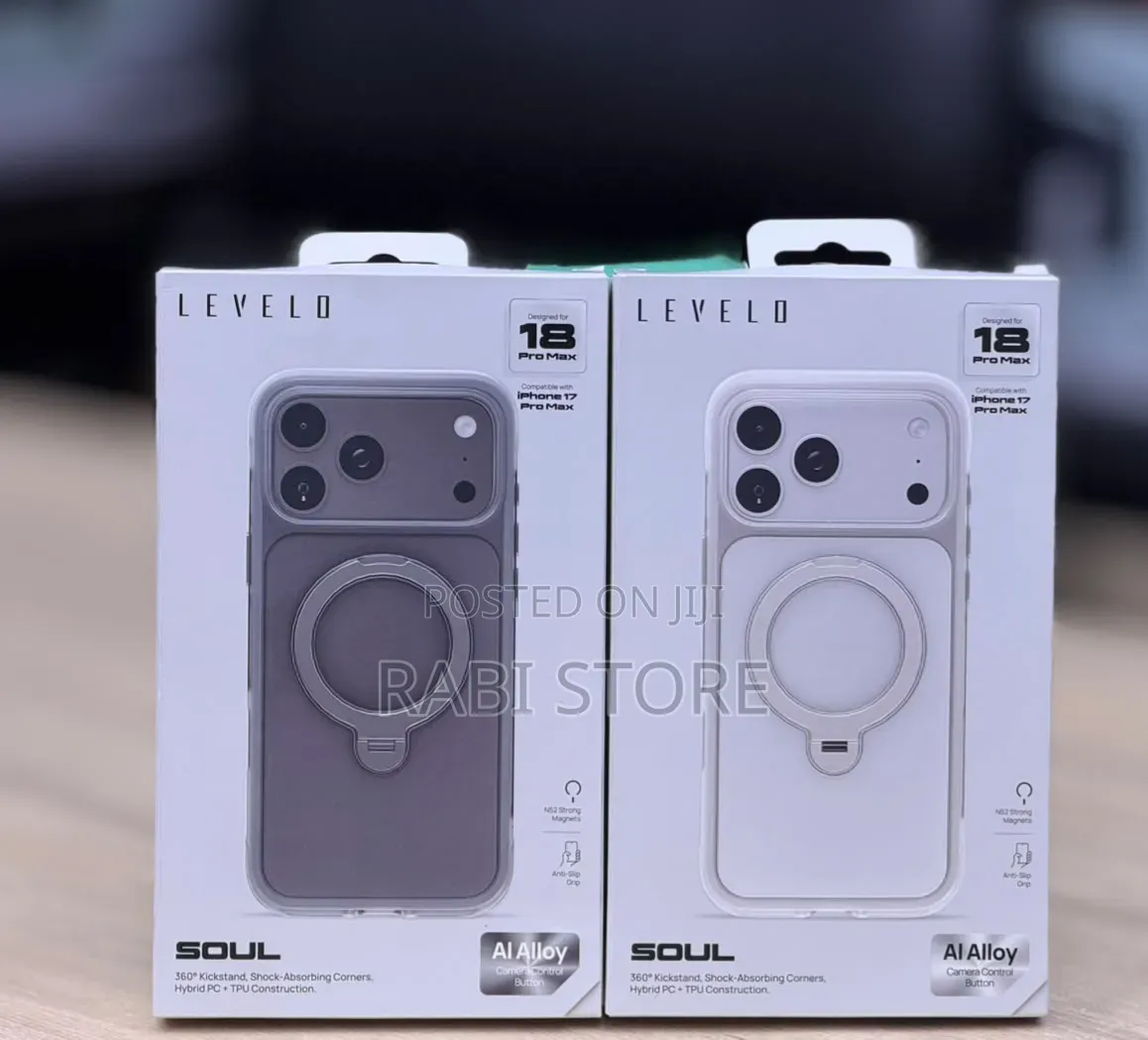Levelo Soul TPU+PC Case iPhone 18 Pro Max / 17 Pro Max Black, Silver
