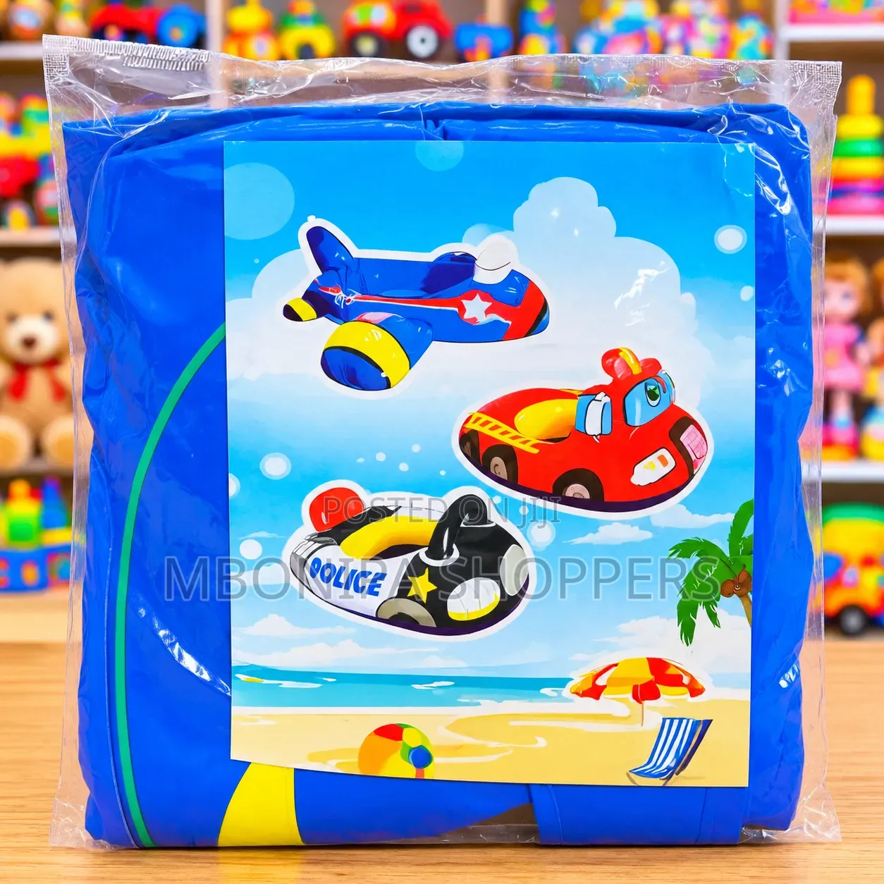Kids Inflatable Swimming Float – Colorful Vehicle Design