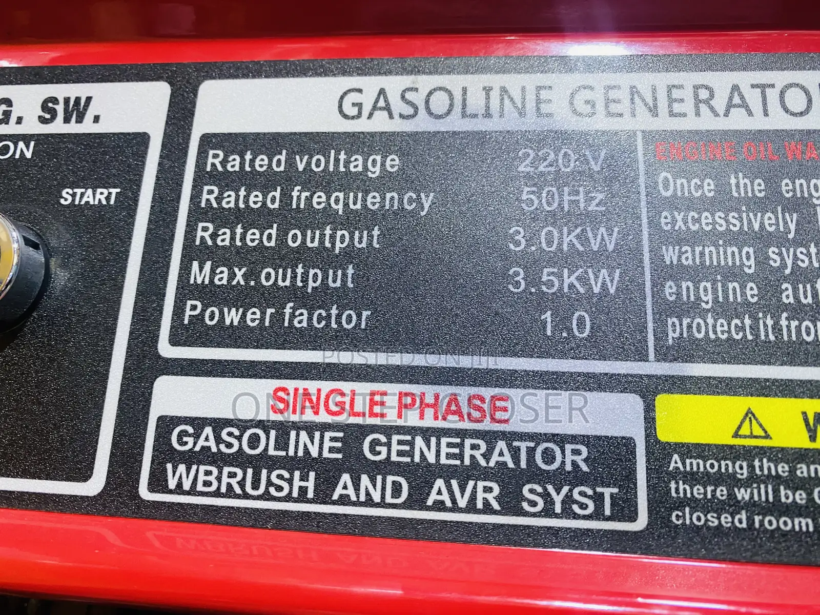 3.5KVA Perkins Petrol Generator/ Perkins Generator 3.5KVA