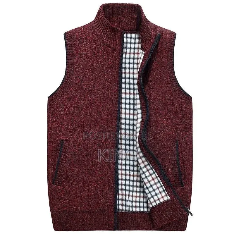 Men's Full-Zip Knit Sweater Vest