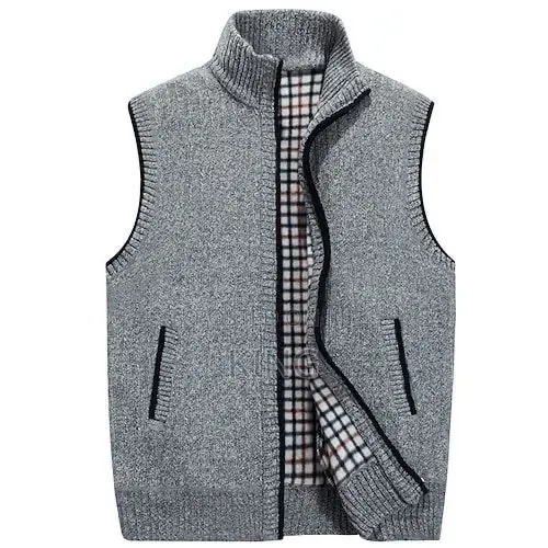 Men's Full-Zip Knit Sweater Vest