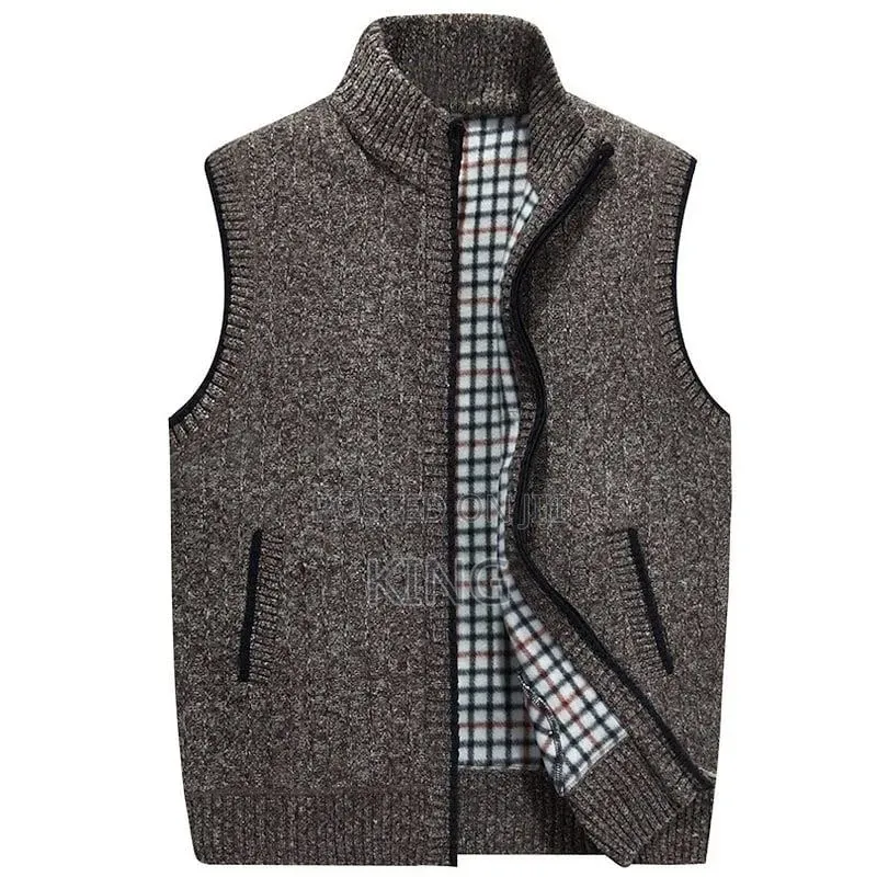 Men's Full-Zip Knit Sweater Vest