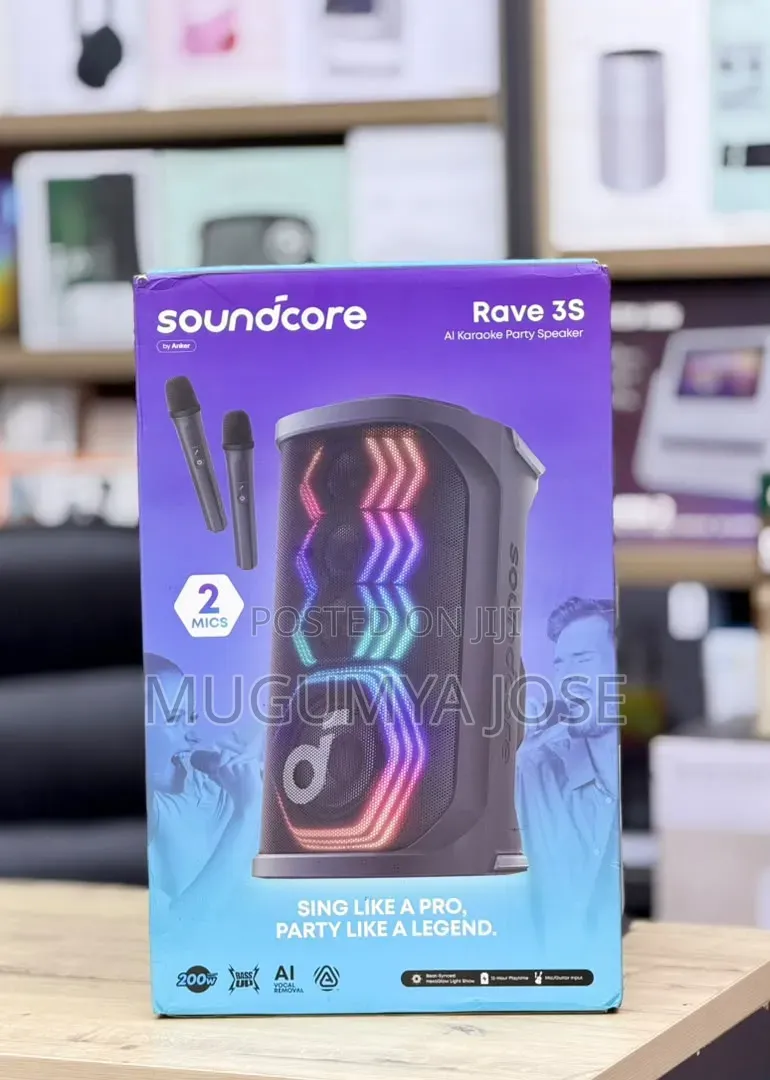 Anker Soundcore Rave 3S AI Party Speaker 200W, AI Vocal