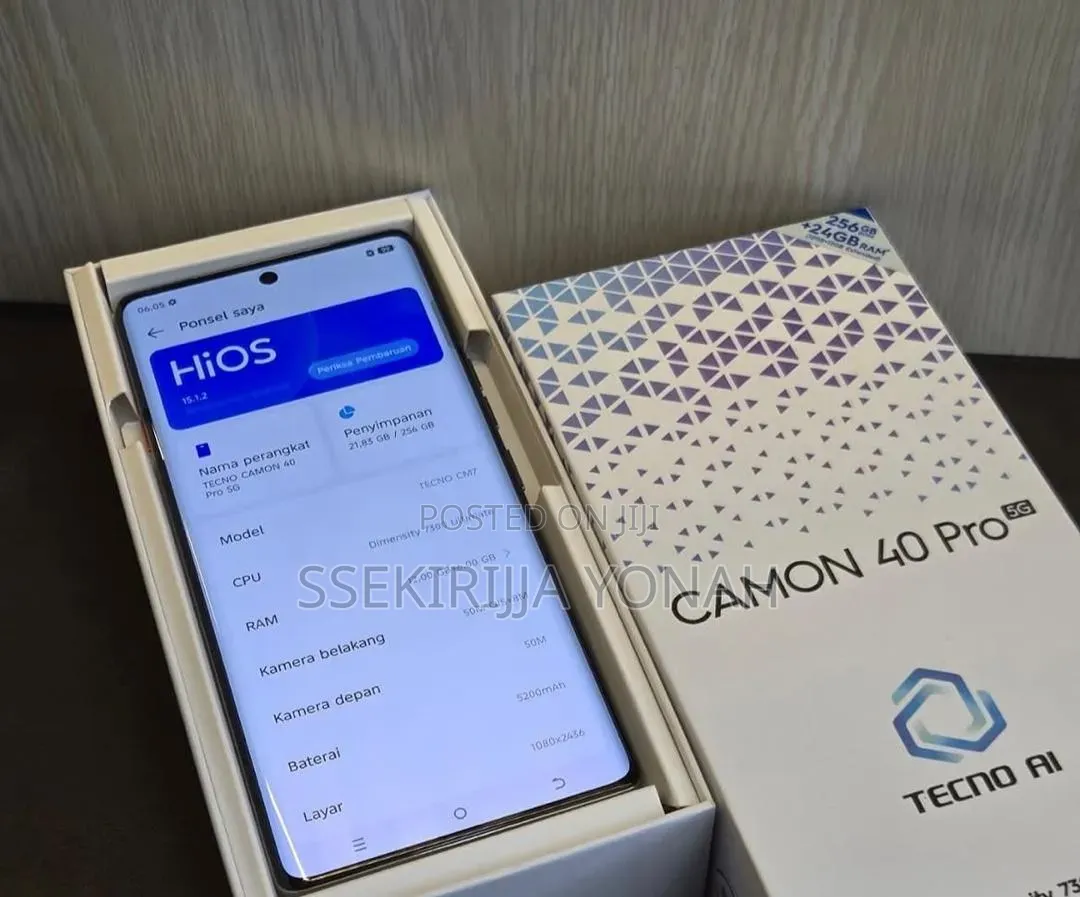 New Tecno Camon 40 Pro 4G 256 GB Black