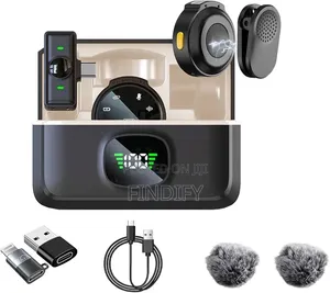 2 Pack Wireless Lavalier Microphone for iPhone 15/16/17 USB C Android