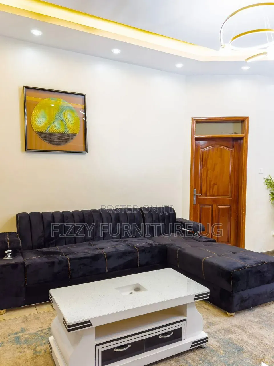 L Shaped Sofa Readily Available in Black