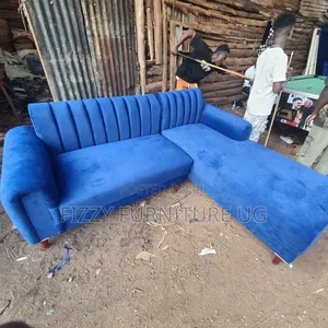 L Shaped Sofa Set in Blue