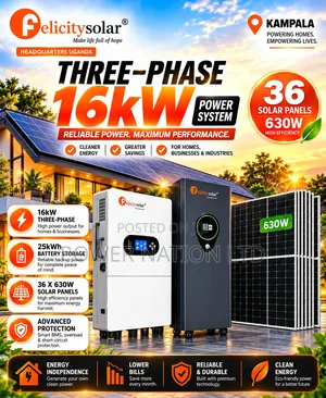 25kwh 16kva Felicity Massive 3phase Hybrid Lithium Solar System