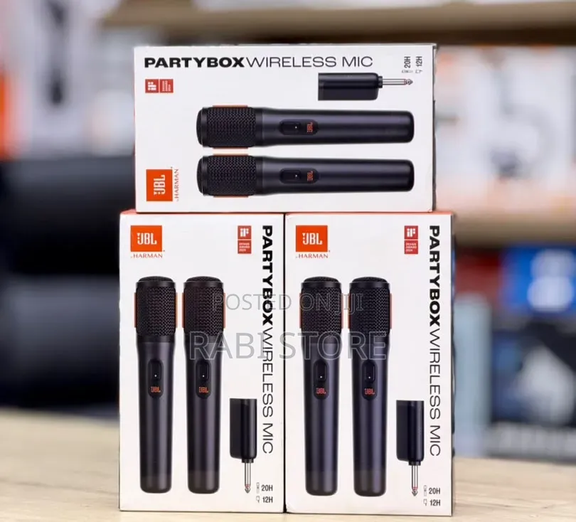 JBL Partybox Wireless Microphone New Model Rechargeable Battery Dual
