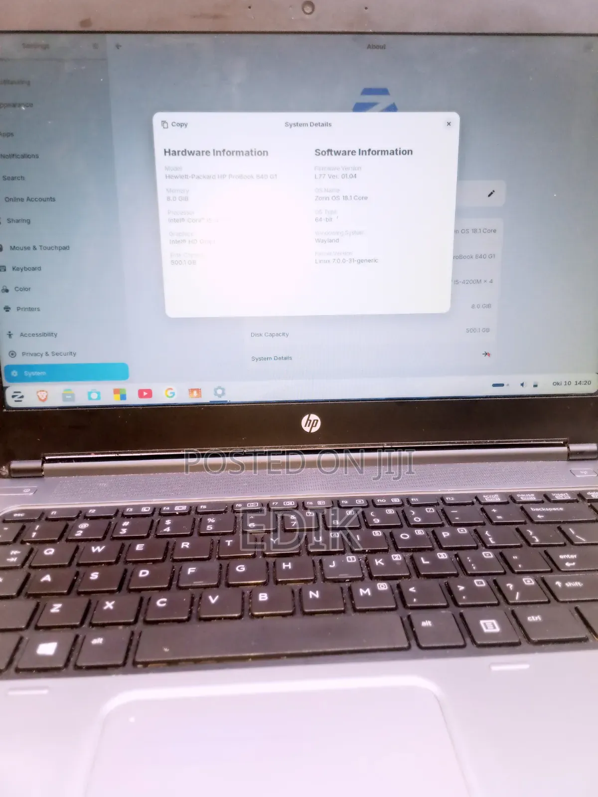 Laptop HP ProBook 640 G1 8GB Intel Core i5 HDD 500GB