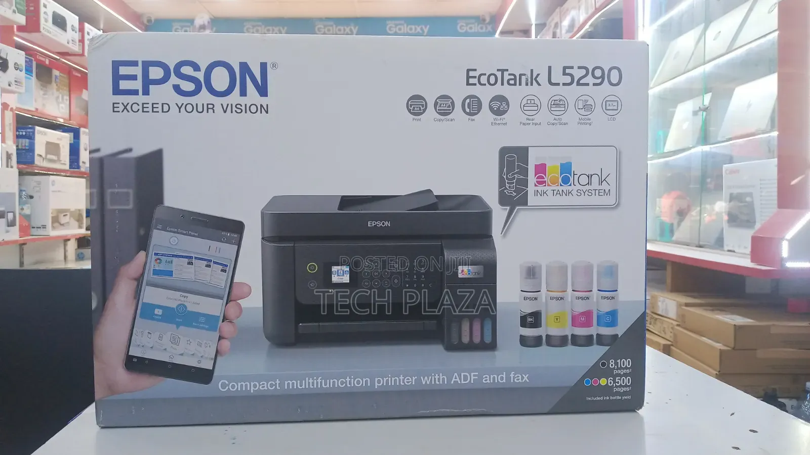 Epson EcotankL5290, Print,scan,copy,wireless,adf,USB,Ethernet,1Yr Wrty