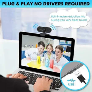 Webcam With Microphone, USB HD Camera, Webcam for Laptop Auto Focus