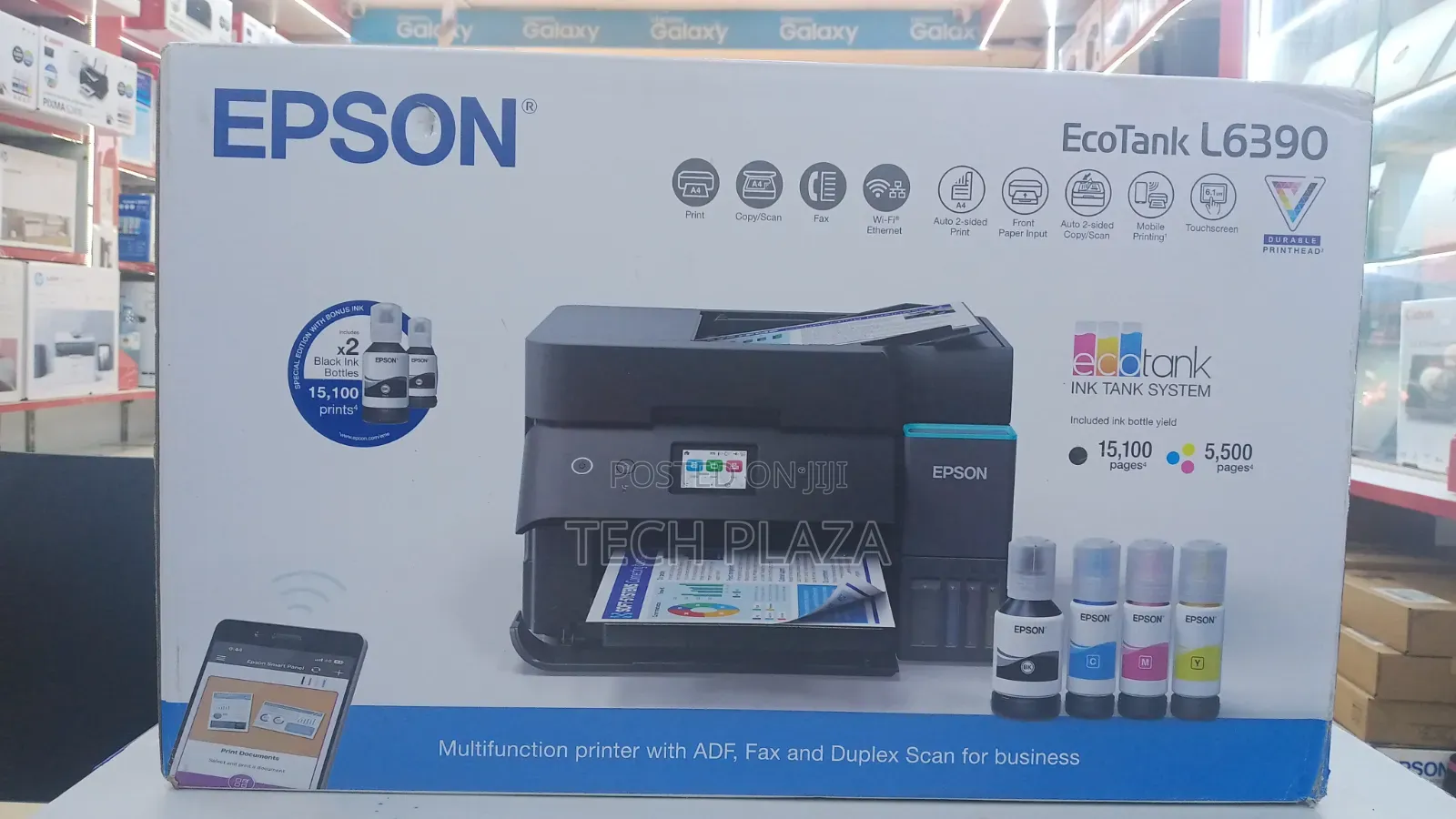 Epson Ecotank L6390,print,scan,copy,wireless,duplex,adf,USB, Ethernet.