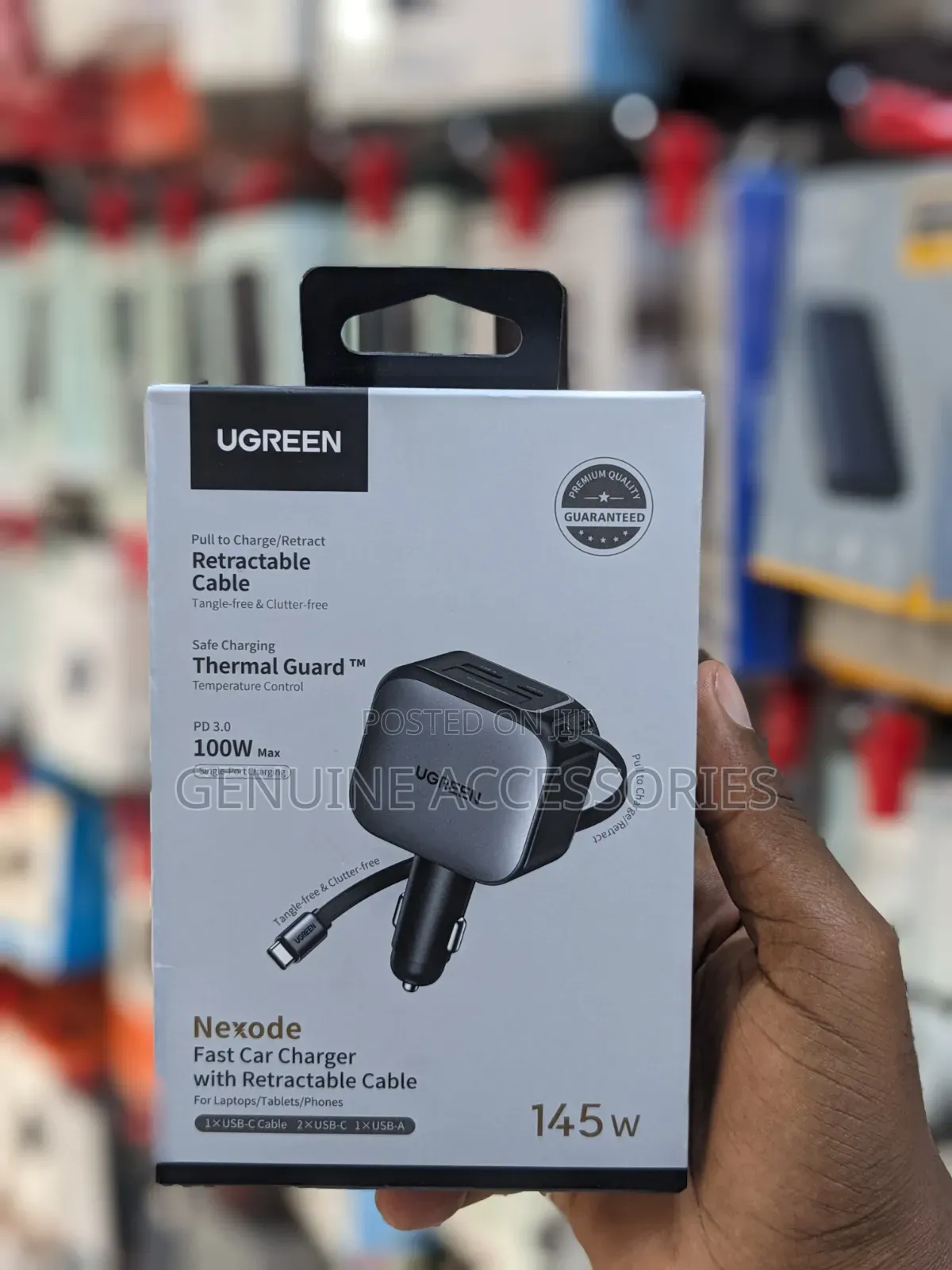 Ugreen 145w Retractable Car Charger