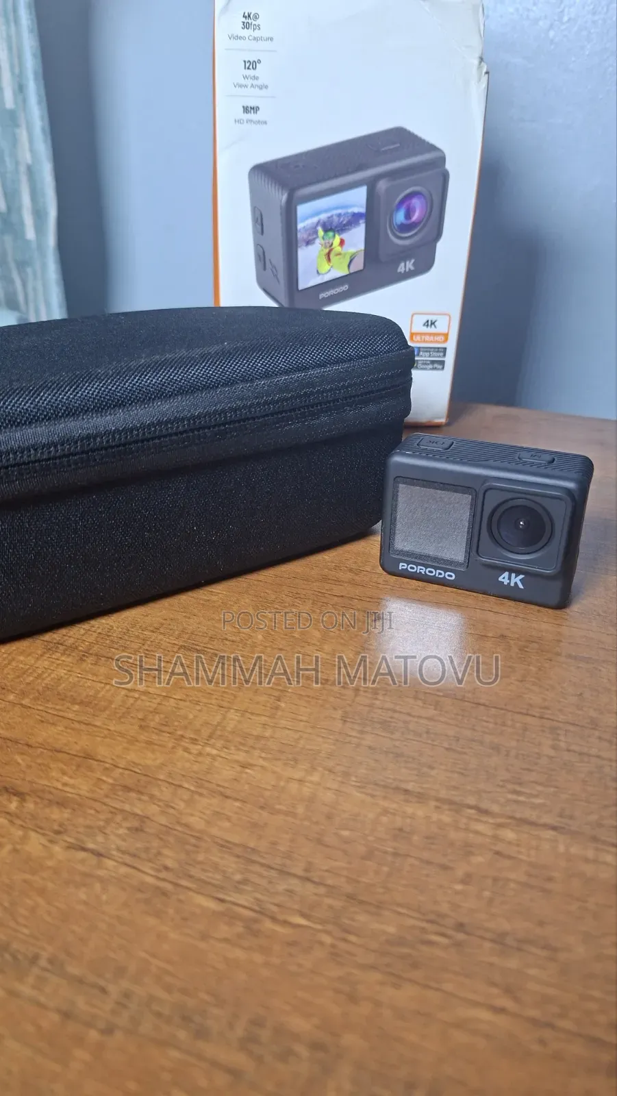 Podoro Lifestyle Waterproof 4k Action Camera 900mAh