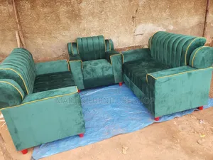 5 Seater Sofa Set 2,2,1 Pure Green Readily Available for Sale