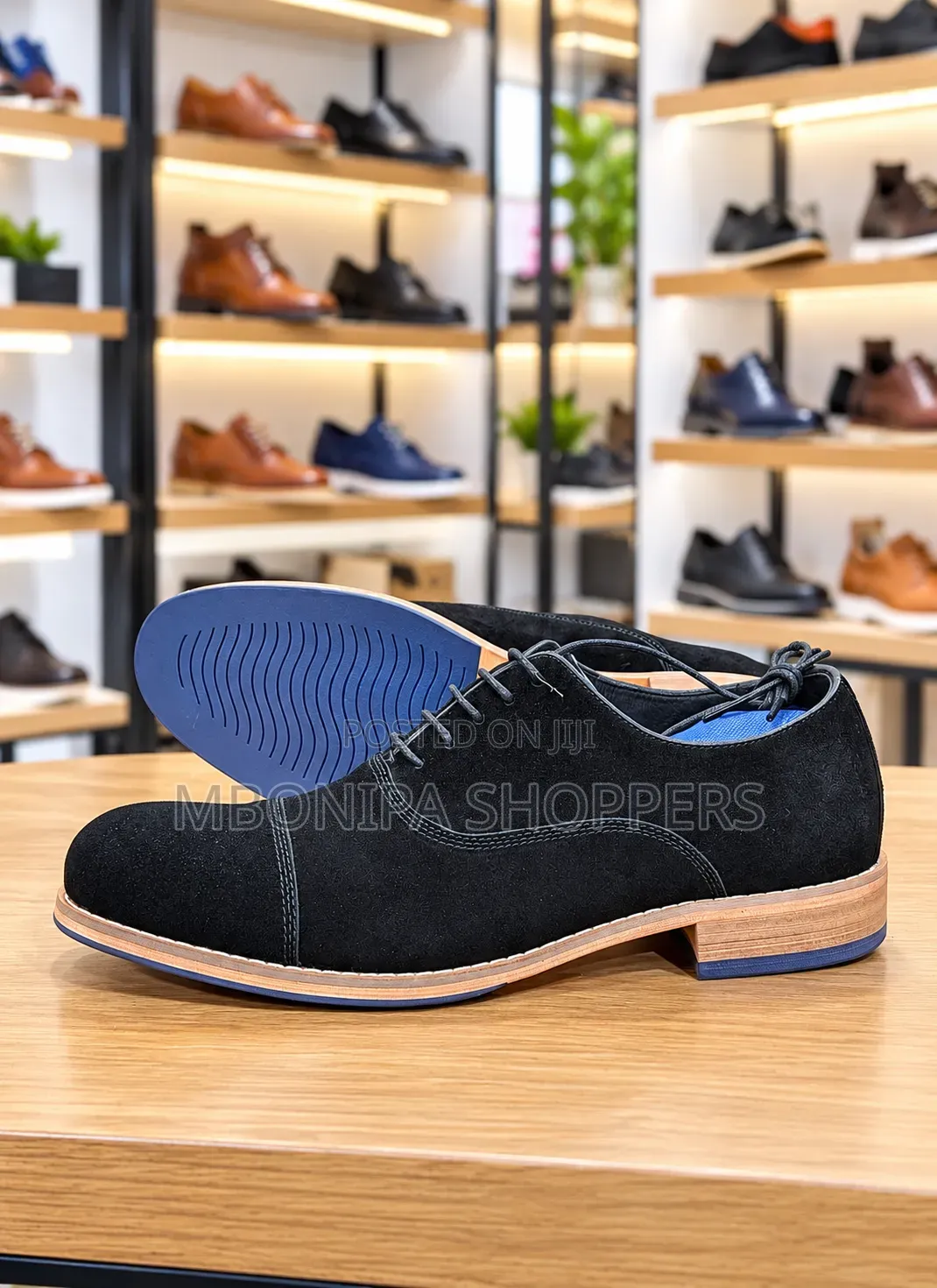Premium Black Suede Formal Shoes – Elegant Lace-Up Men’s Dress Shoes