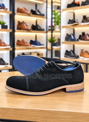 Premium Black Suede Formal Shoes – Elegant Lace-Up Men’s Dress Shoes