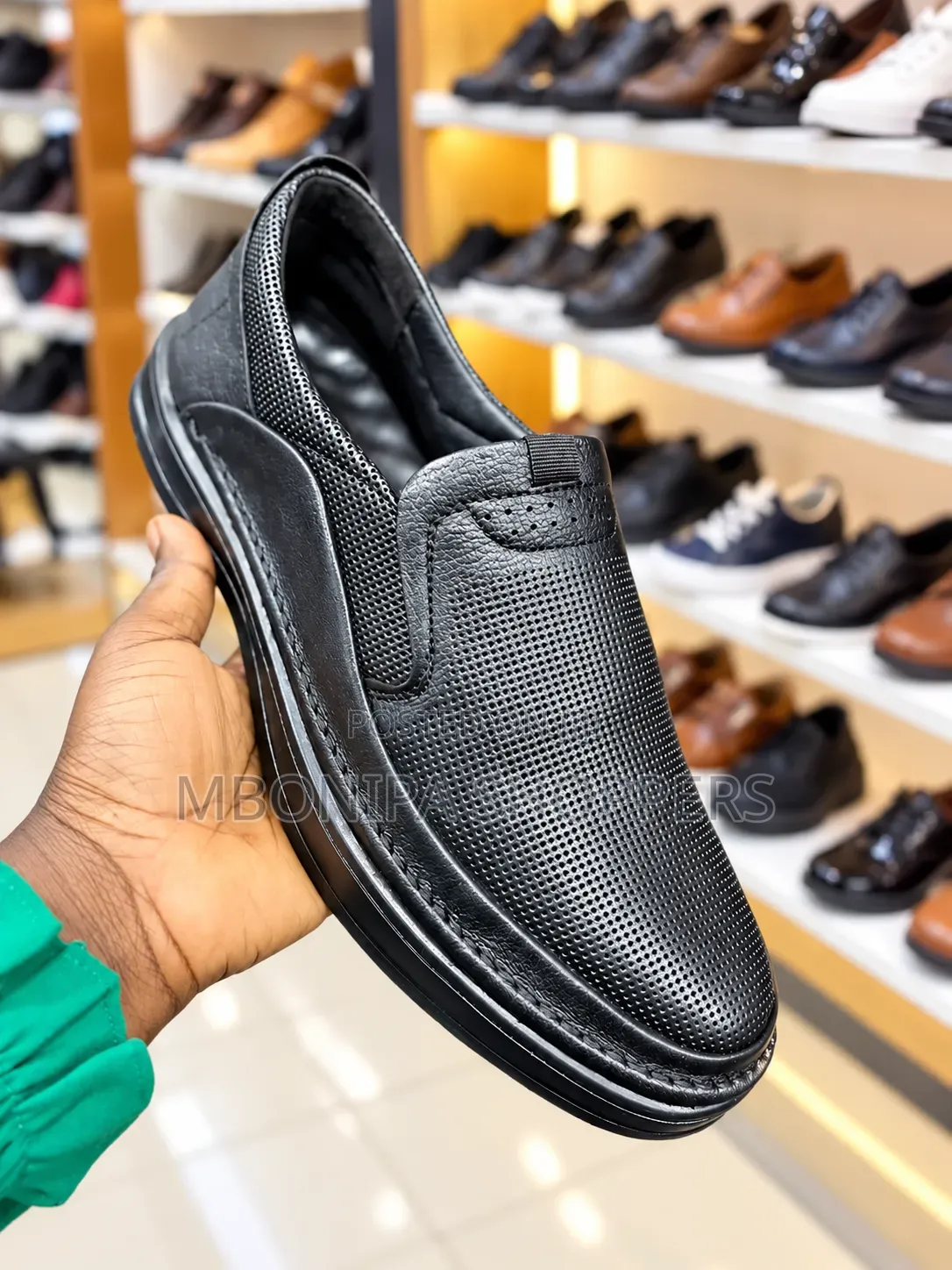 Men's Clarks Black Perforated Slip-on Shoes – Stylish & Comfortable
