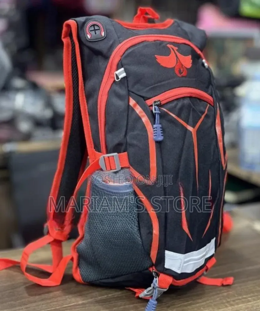 Black and Red Lightweight Biker or Cycling Rucksack/Backpack