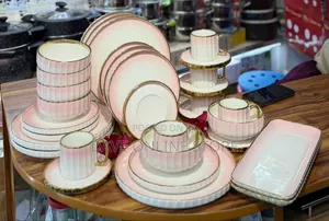 32pc Pink Camouflage Dinner Set