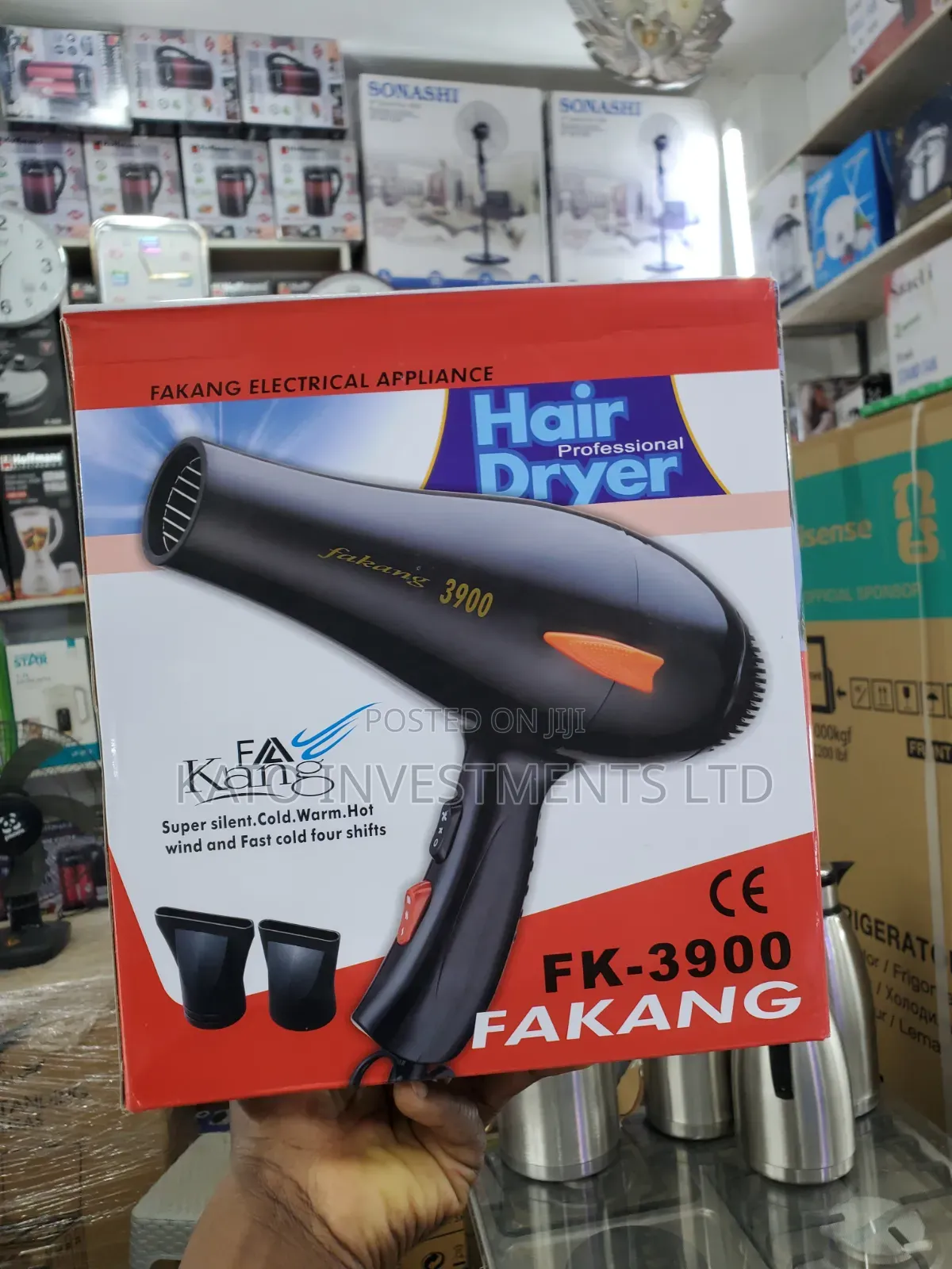 Fakang Profesional Hair Dryer With Hot and Cold Air 3 Speed