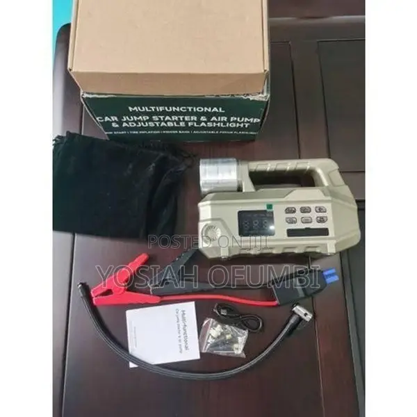 Multifunctional Jump Starter and Air Pump and Adjustable Flash Light