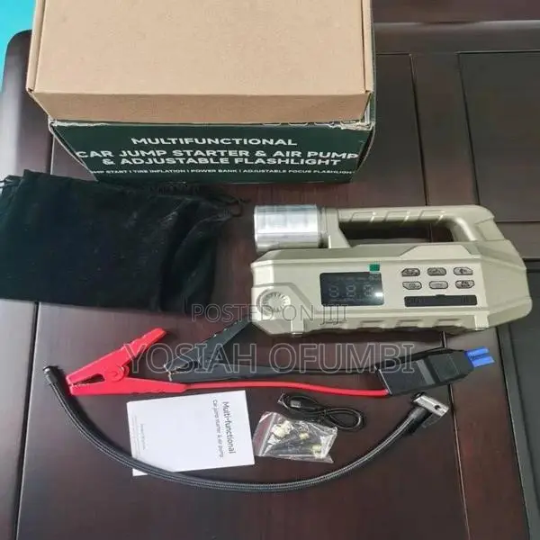 Multifunctional Jump Starter and Air Pump and Adjustable Flash Light