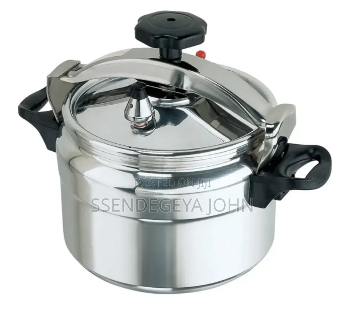 Traditional Polished Aluminum Heavy-Duty Pressure Cooker