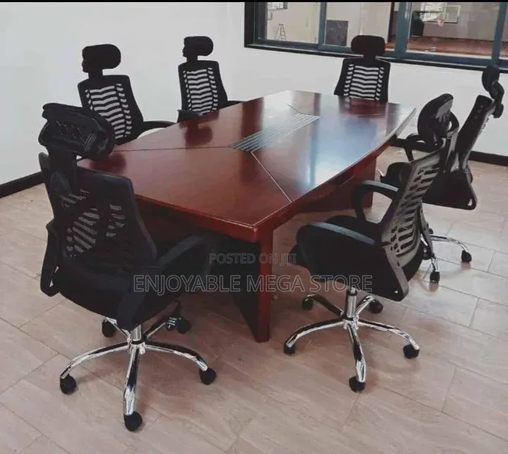 Combo Set Meeting Boadroom Office Table and 6 Chairs