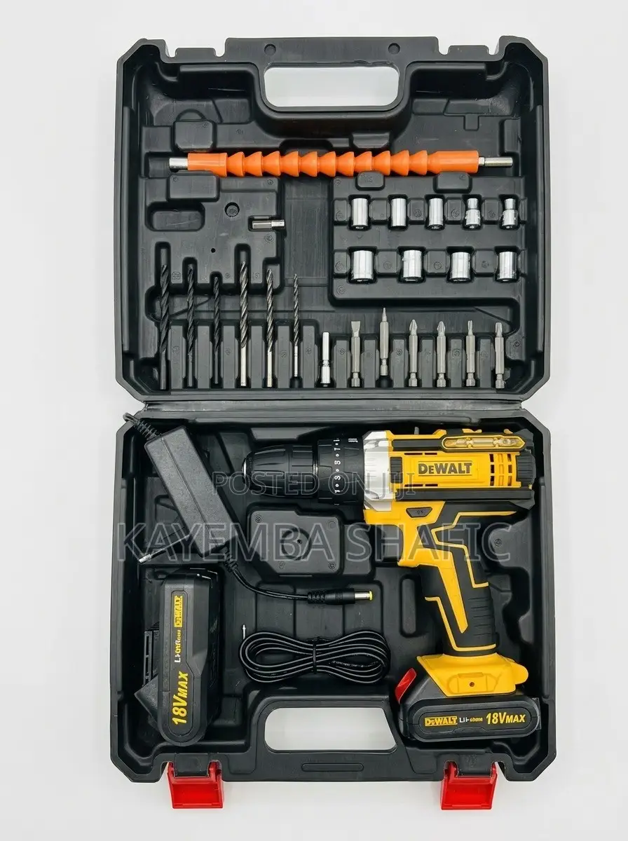 DeWALT 18V Cordless Electric Drill Combo Kit With 2 Batteries