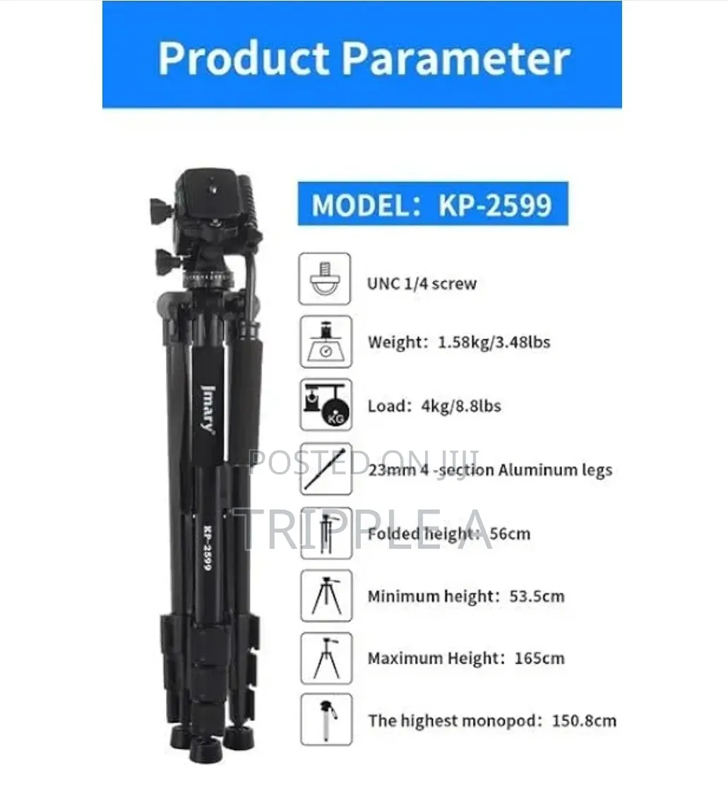 ##1 Jmary Kp-2259 Camera and Phone Tripod