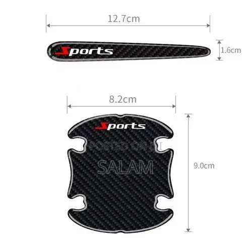Universal Car Door Handle Protector Stickers - Carbon Fiber