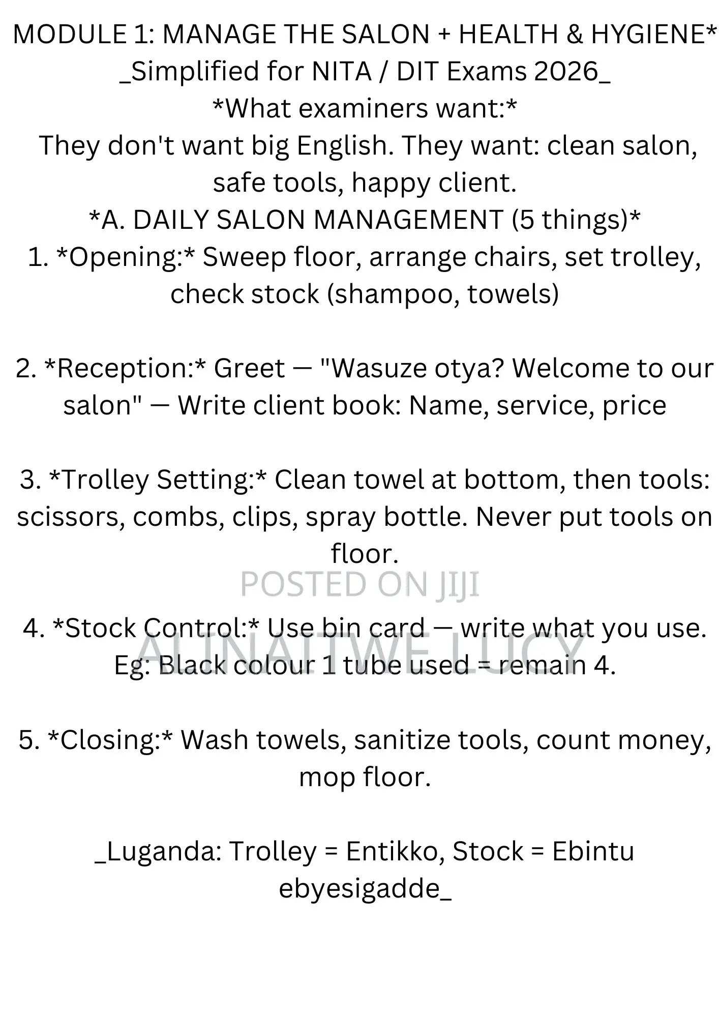 DIT Cosmetology & Body Therapy Simplified Notes — All 10 Modules