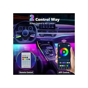 Car Interior LED Strip Lights Waterproof Color Control on Your Phone
