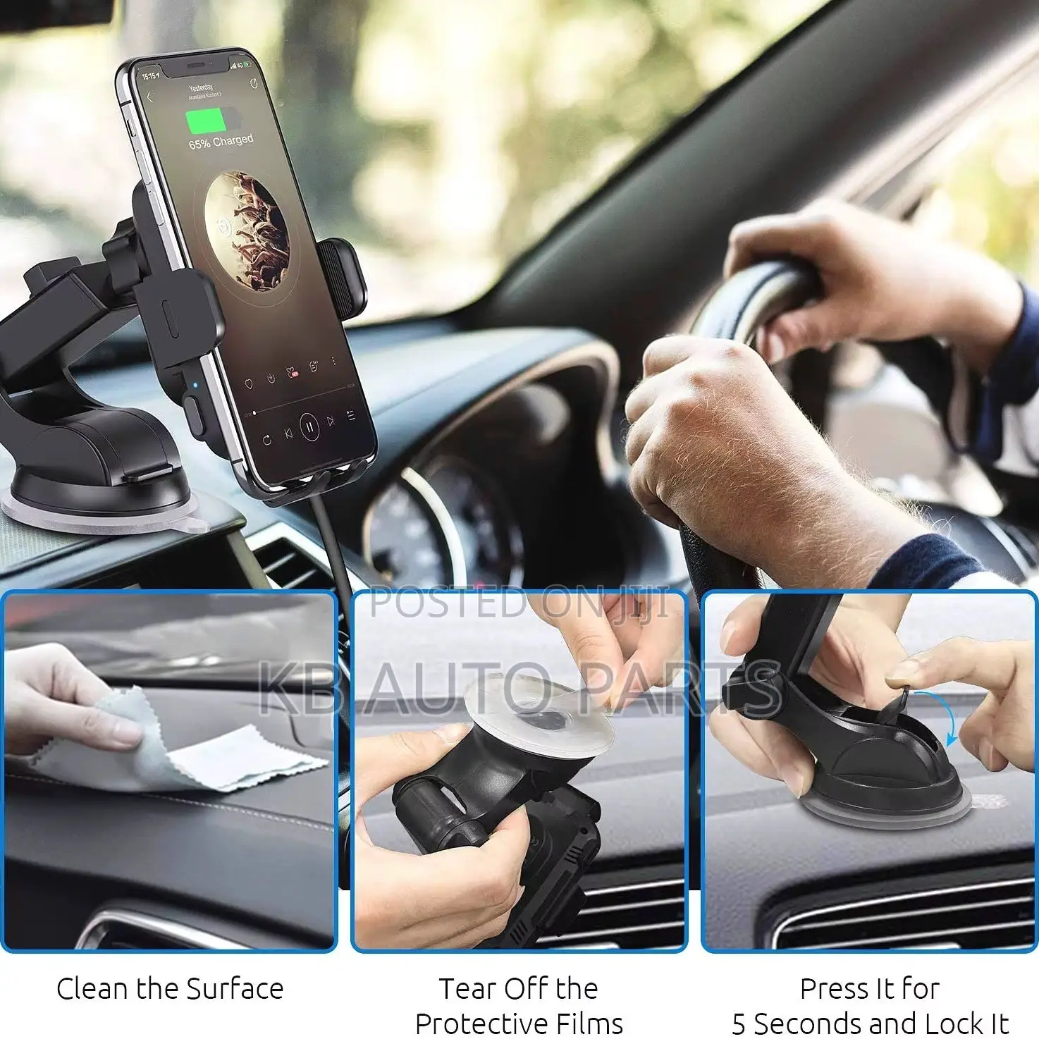 Car Wireless Fast Charger With Phone Holder
