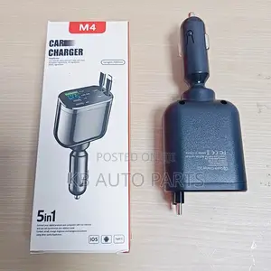 5in1 Car Fast Charger With Retractable Cables Perfume Diffuser