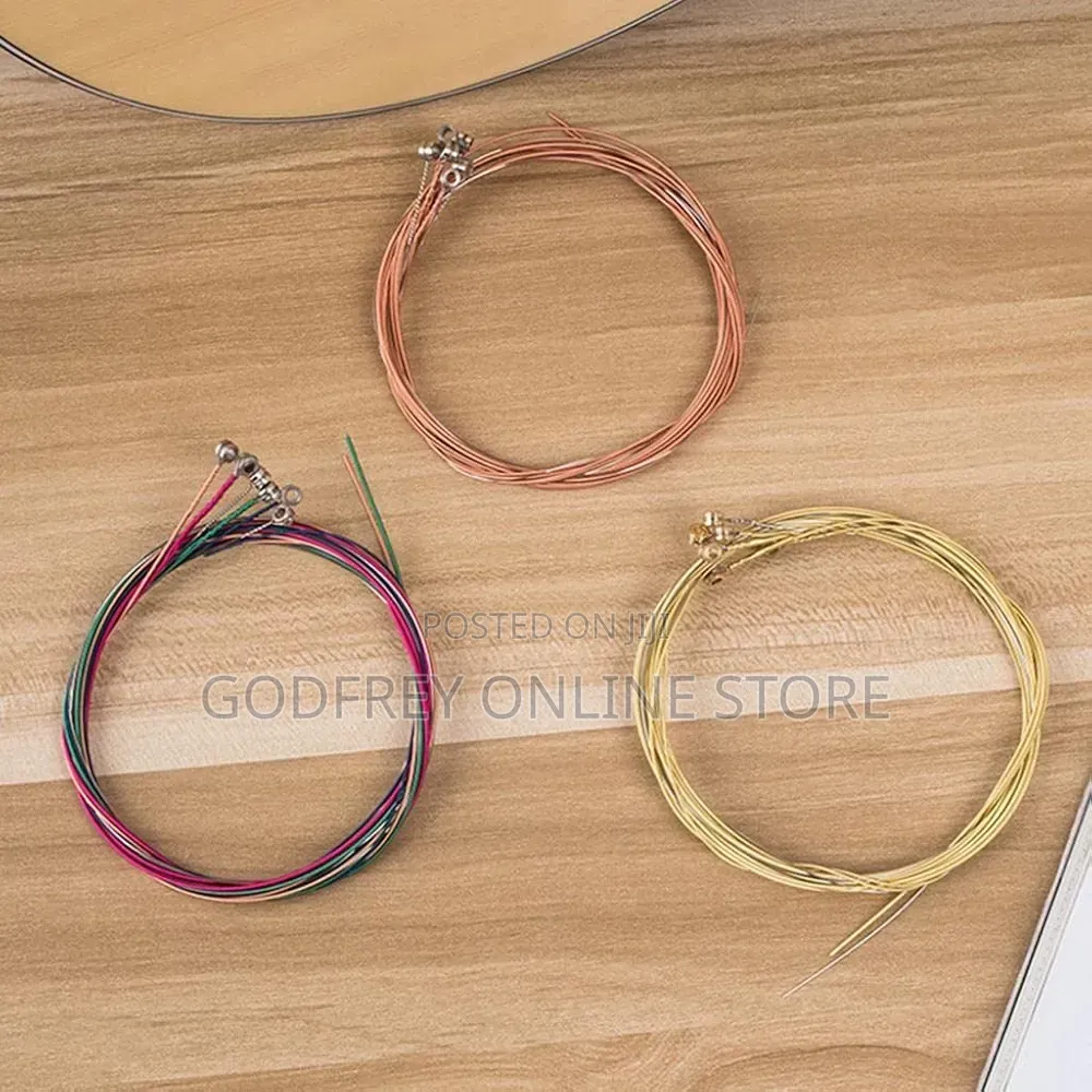 Pack of 6 Guitar Steel Strings Replacement Light Tension