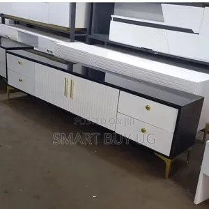 TV Stands With Storage | TV Stands Wall | Wooden TV Stand 6ft Black