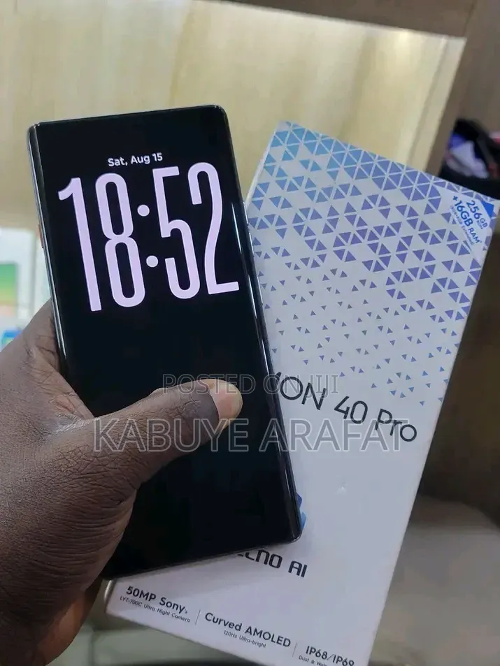 New Tecno Camon 40 Pro 5G 256 GB Black