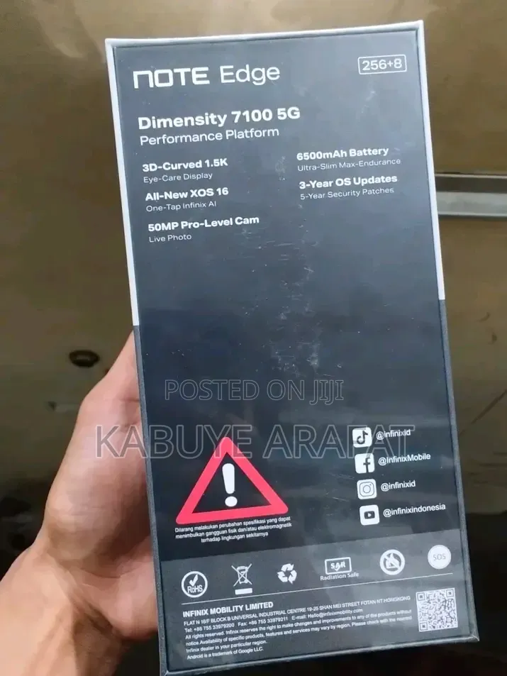 New Infinix Note Edge 256 GB Green